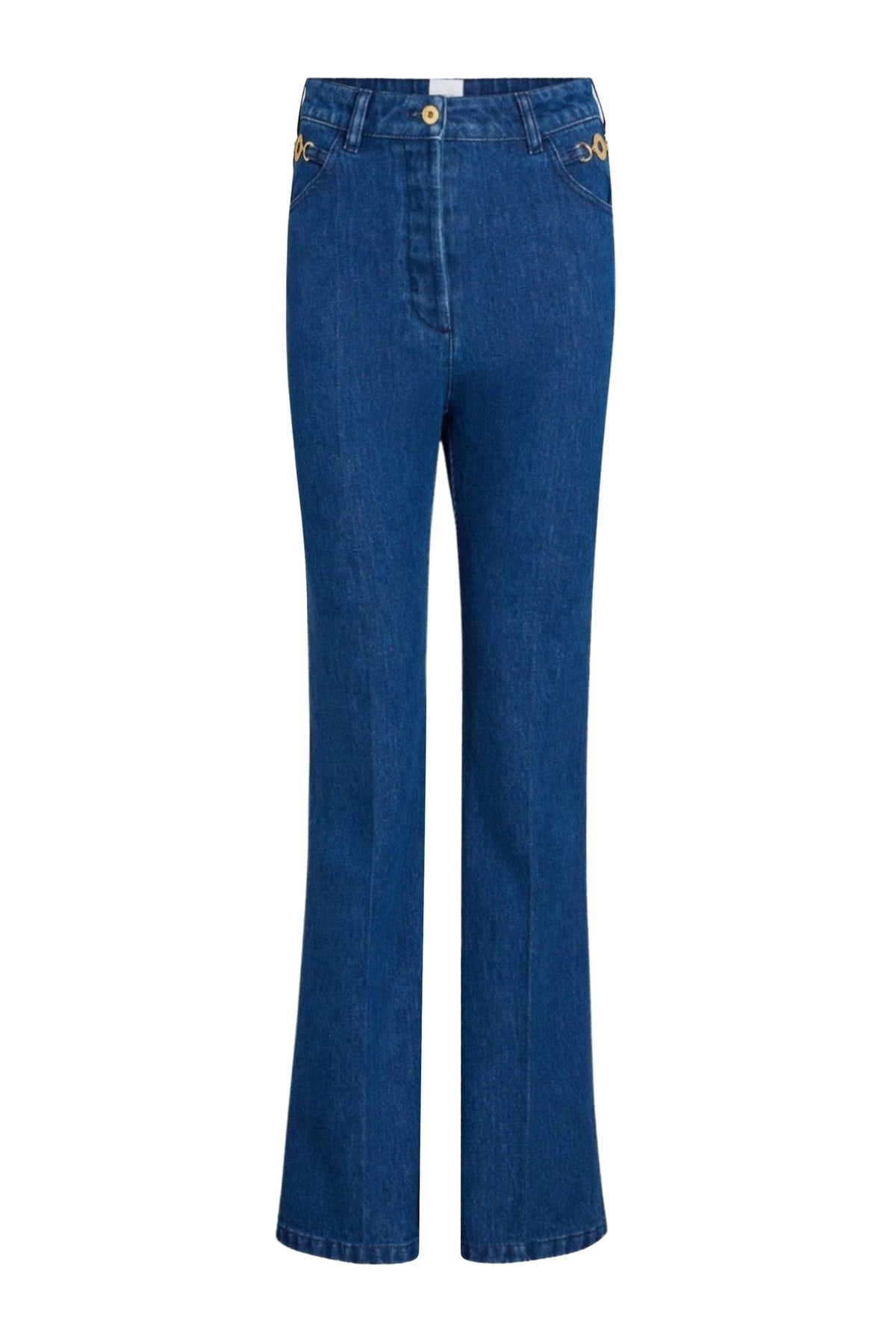 Stonewash / Pantalon évasé en denim bio