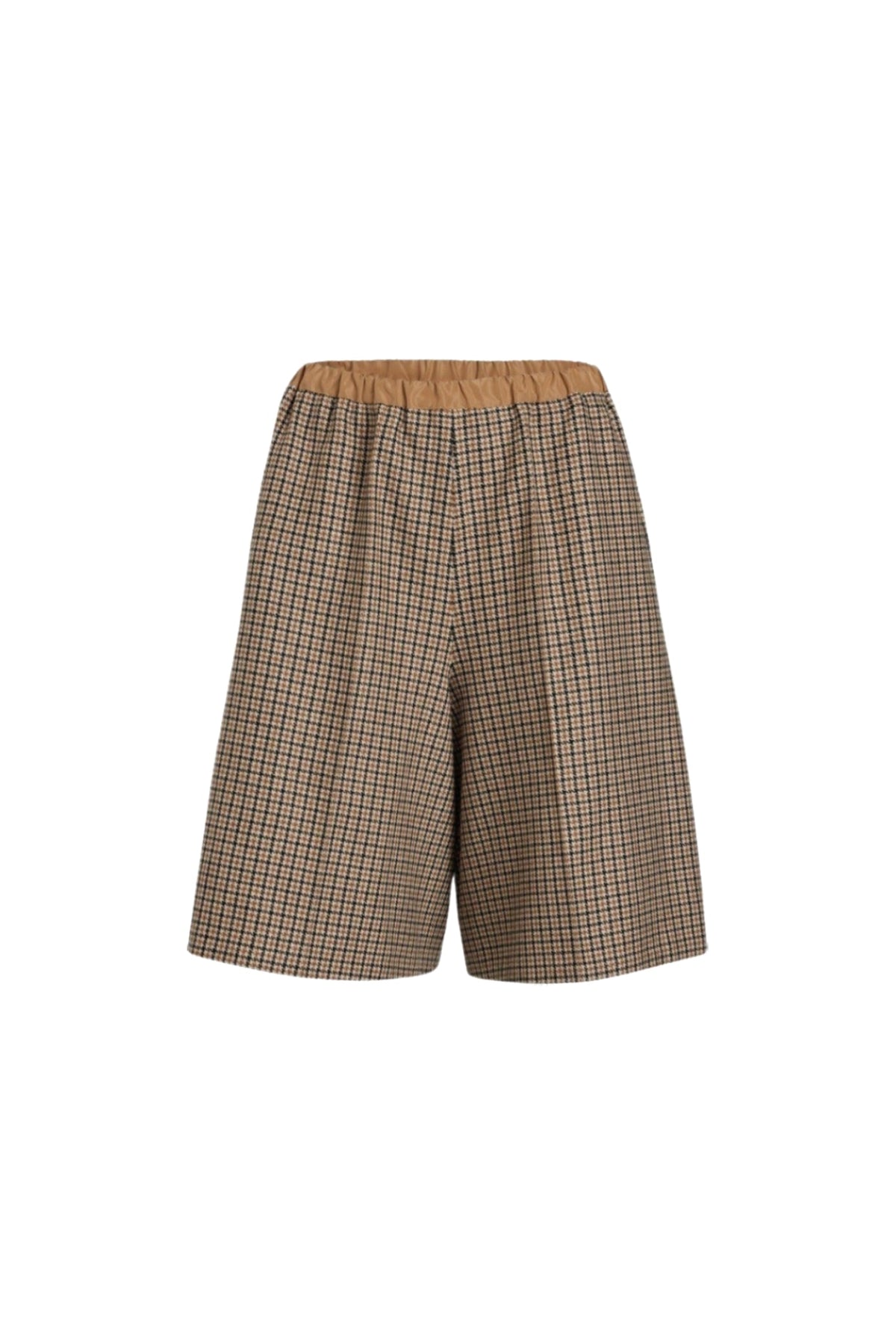 Houndstooth / Bermuda en mélange de laine recyclée
