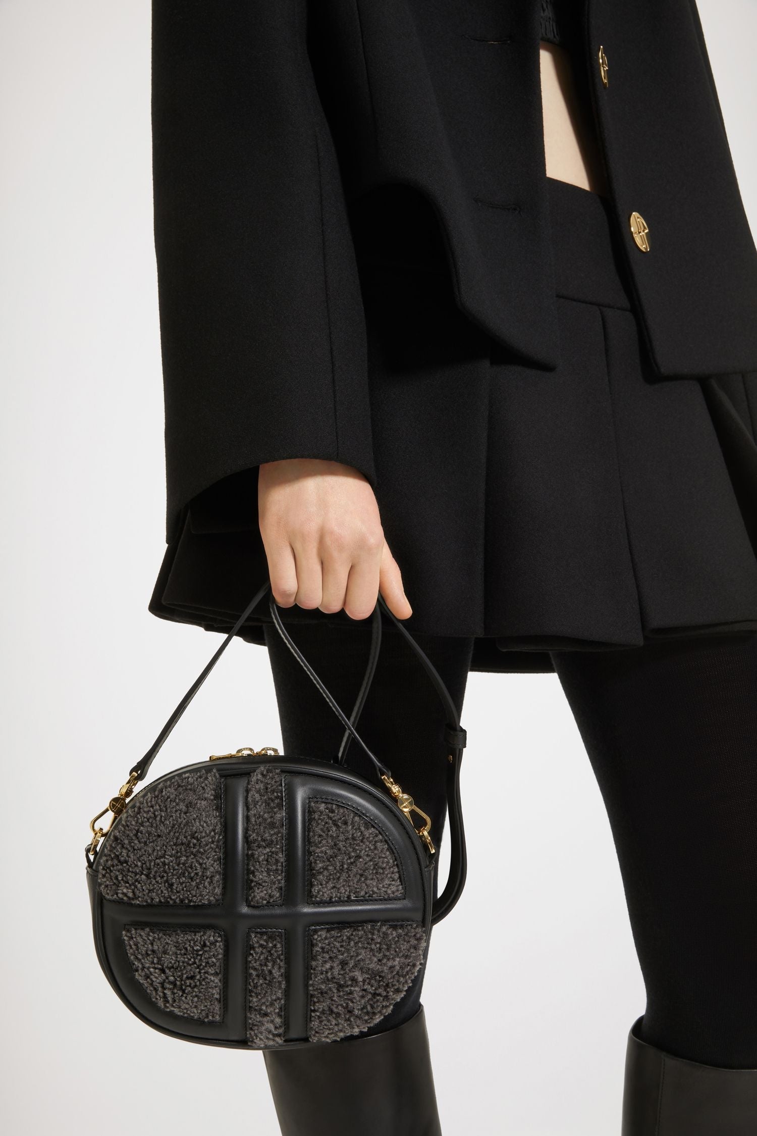 Le JP en shearling et cuir