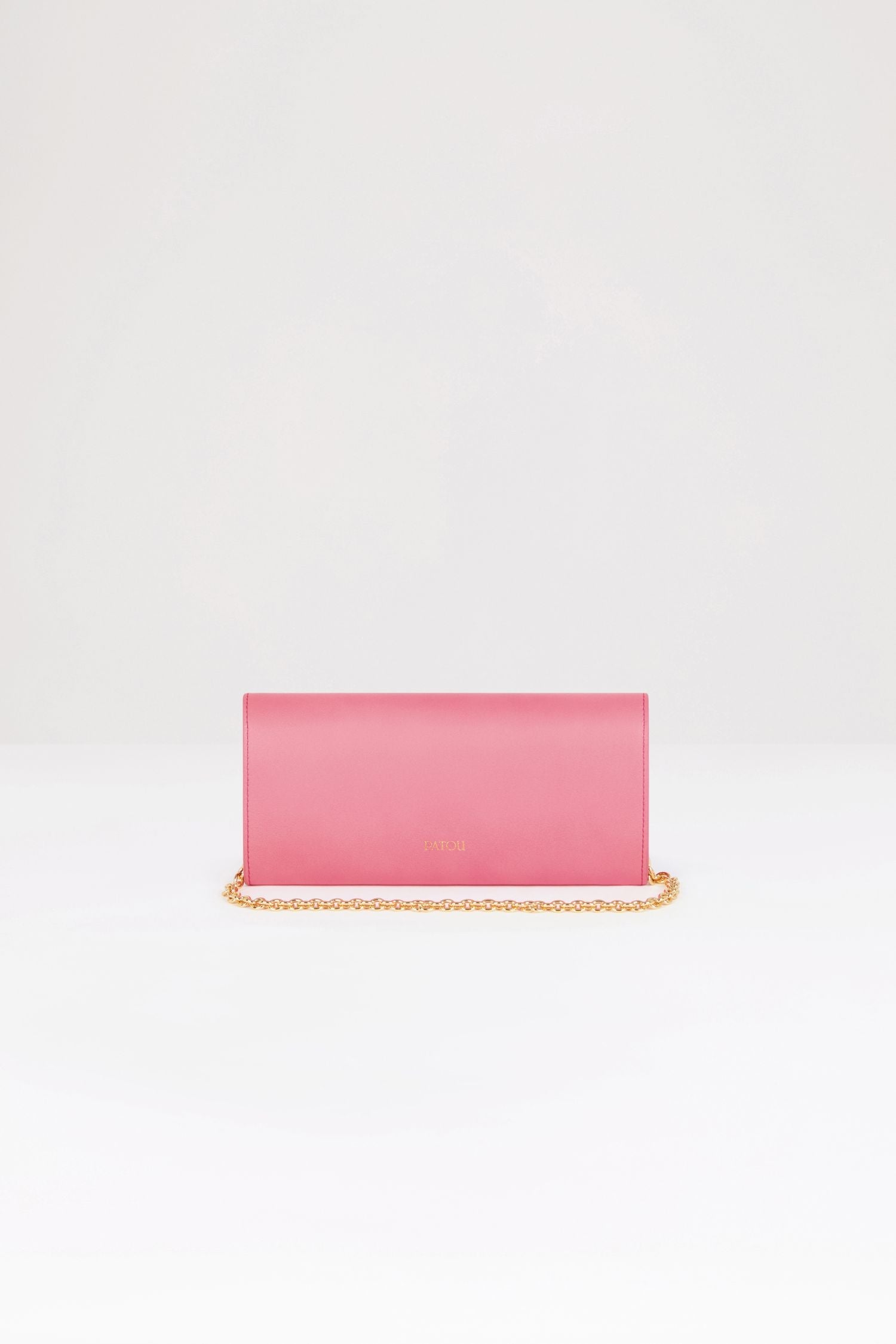 Pochette JP à chaîne en cuir - Rose