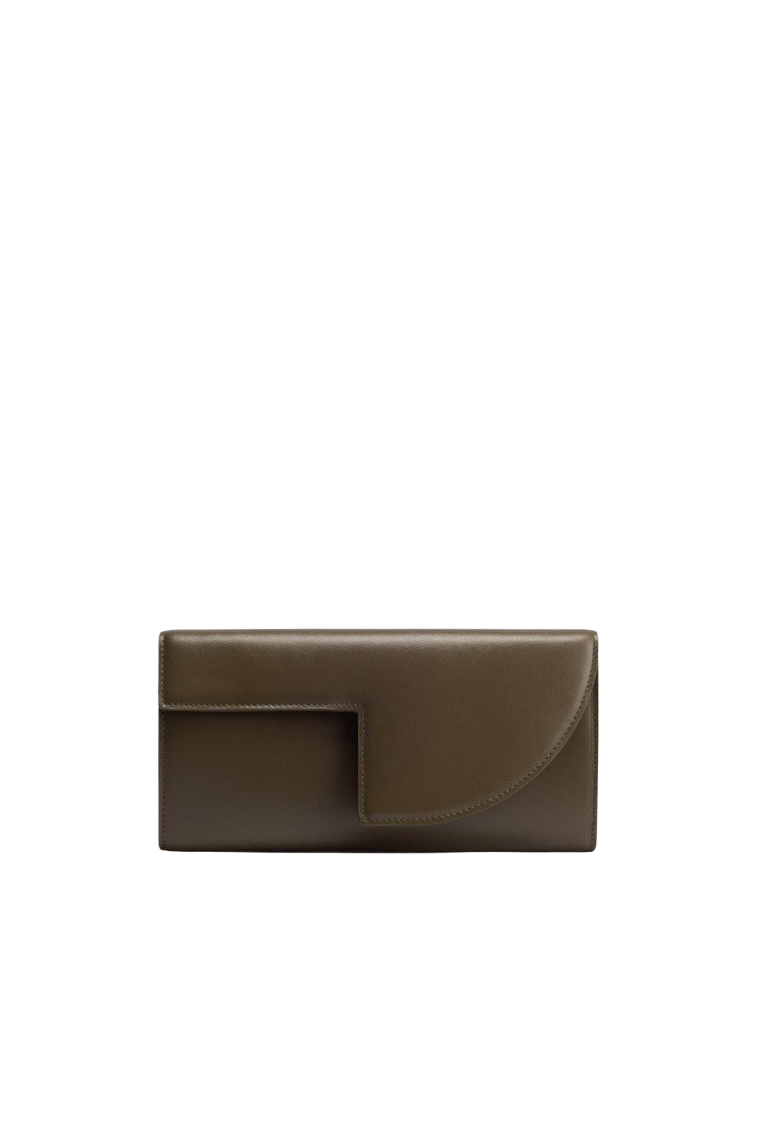 Pochette Patou à chaîne en cuir lisse - Vert Mousse