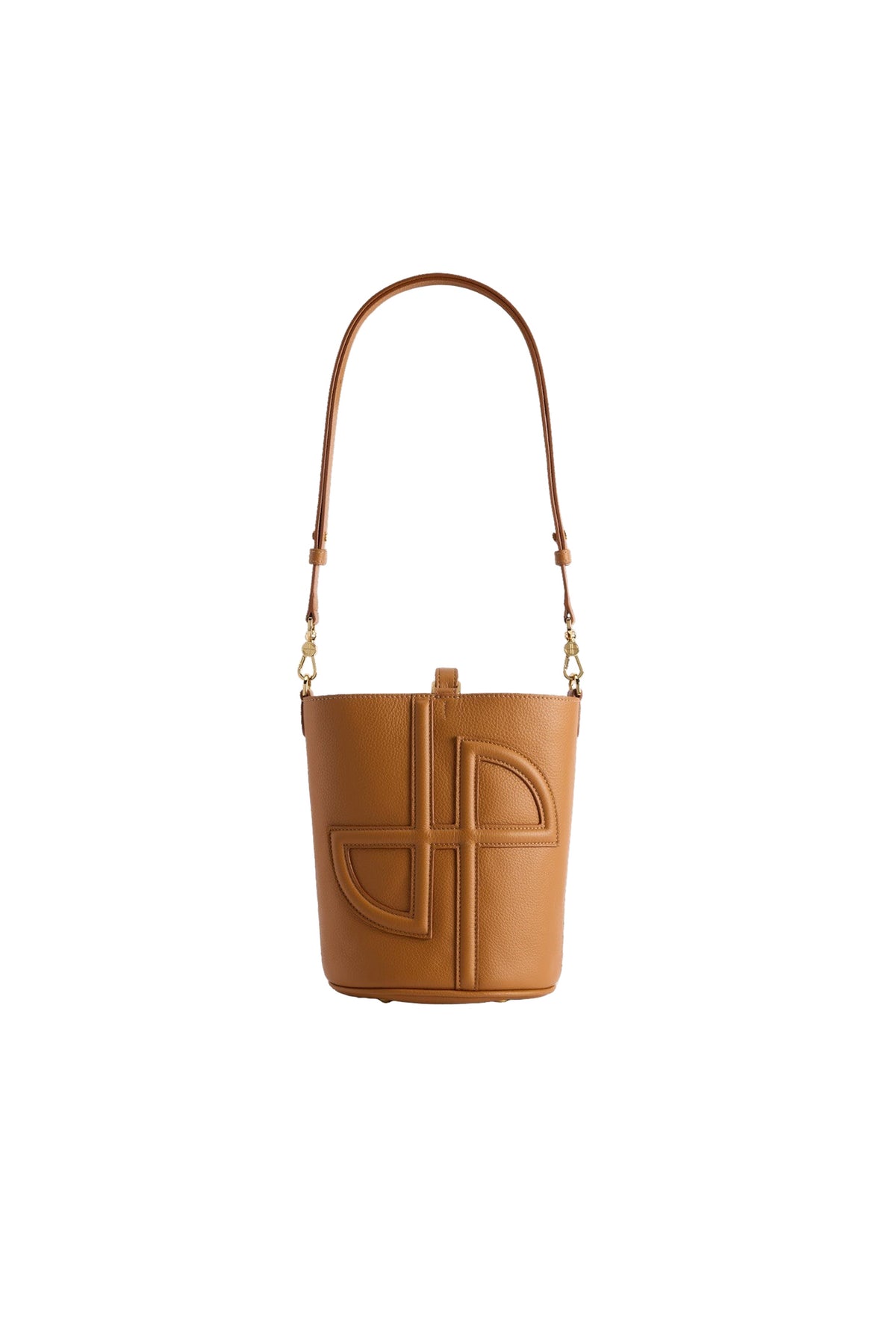 Caramel / Petit sac seau JP en cuir