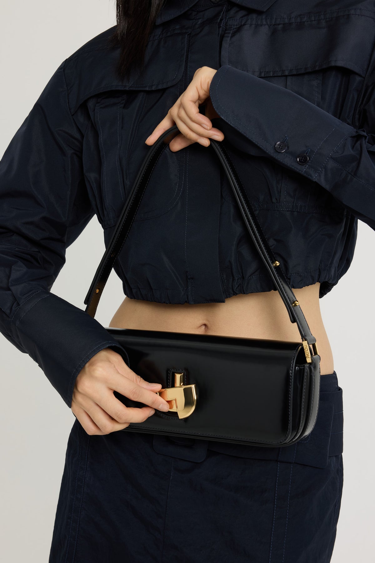Black / Le Lock en cuir