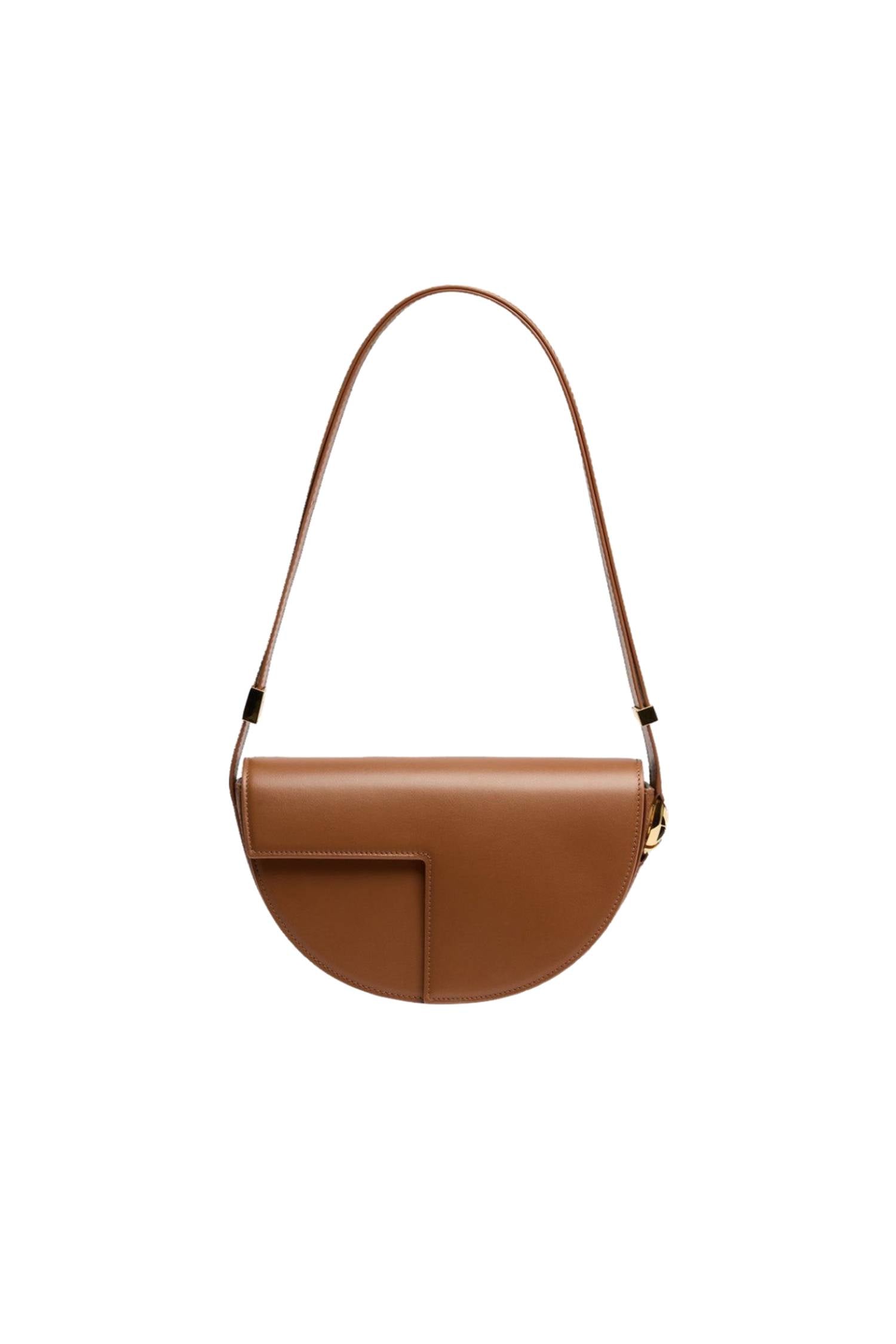 Sac Le Patou en cuir lisse - Mahogany