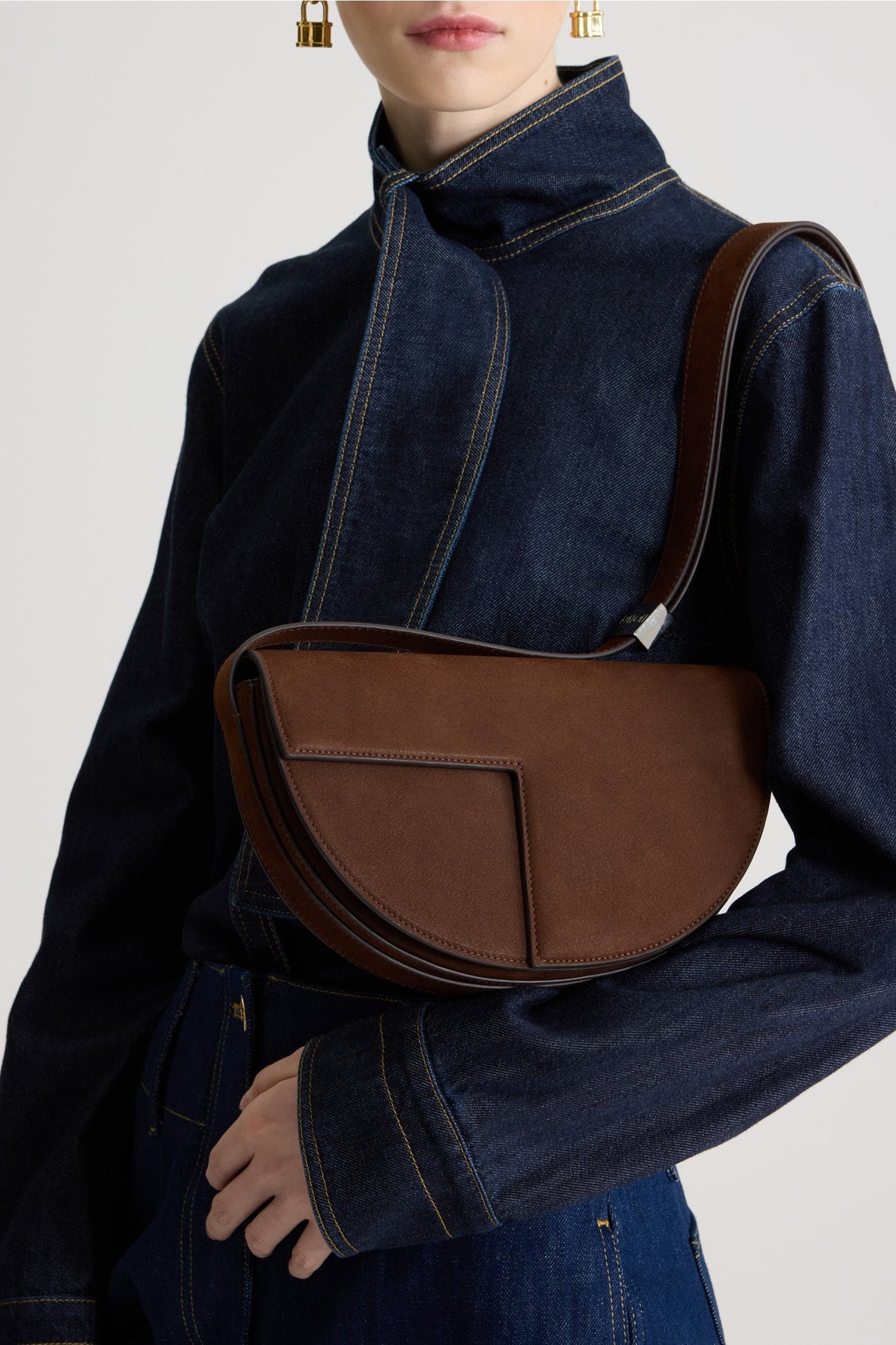 Sac Le Patou en nubuck - Smoked Ebony