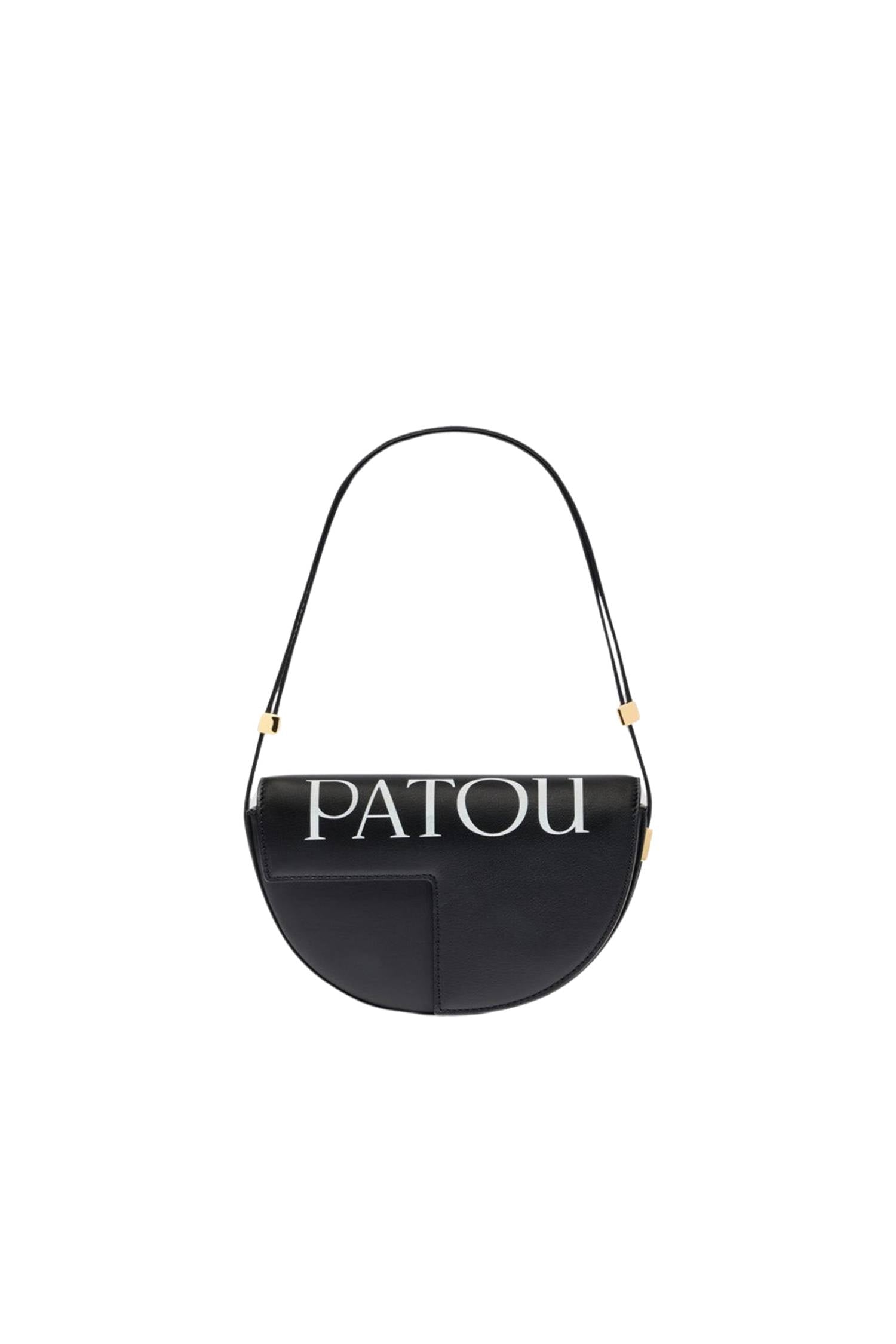 Sac Le Petit Patou en cuir lisse - Noir & Blanc