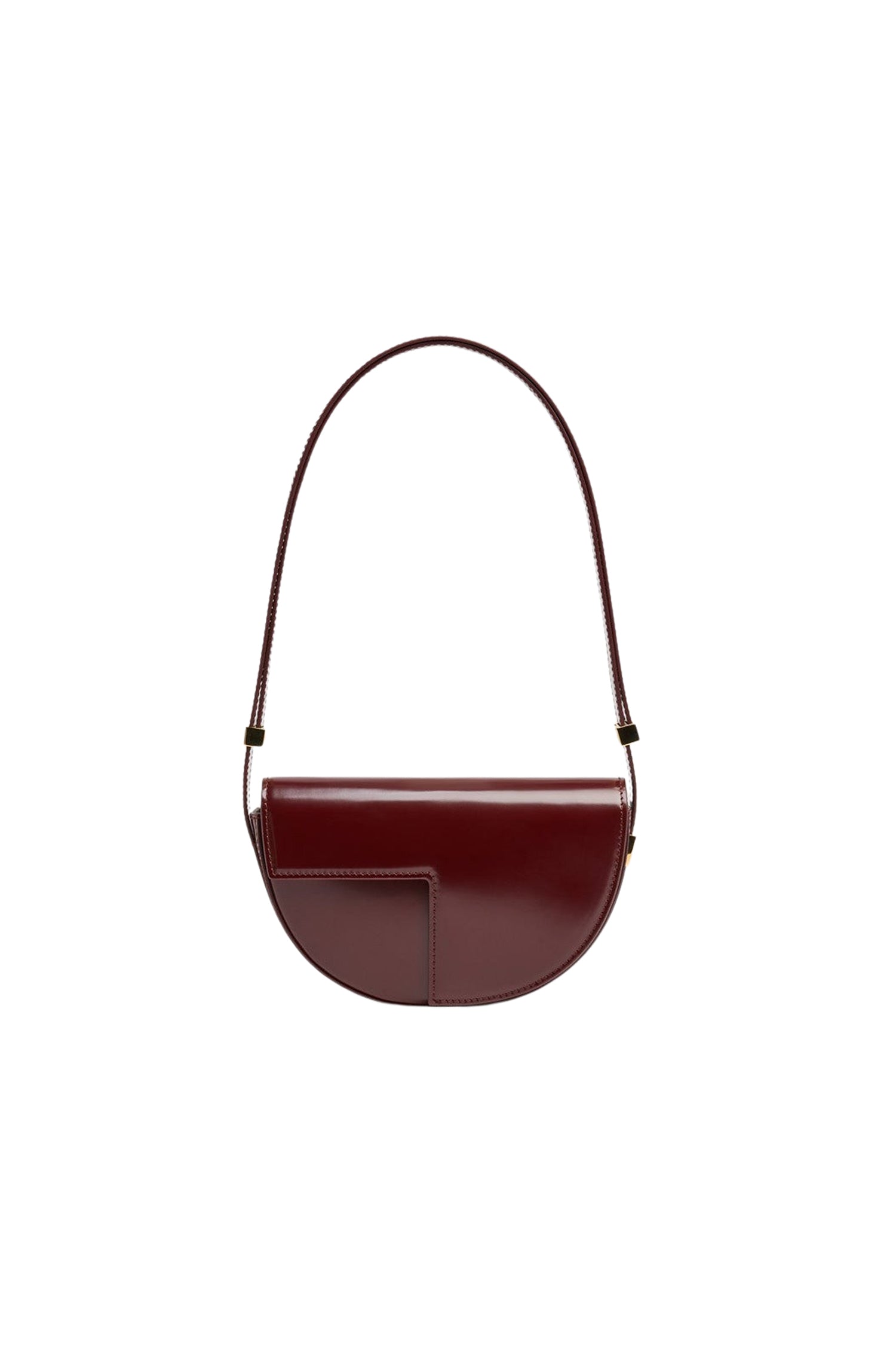Le Petit Patou bag in shiny leather - Syrah
