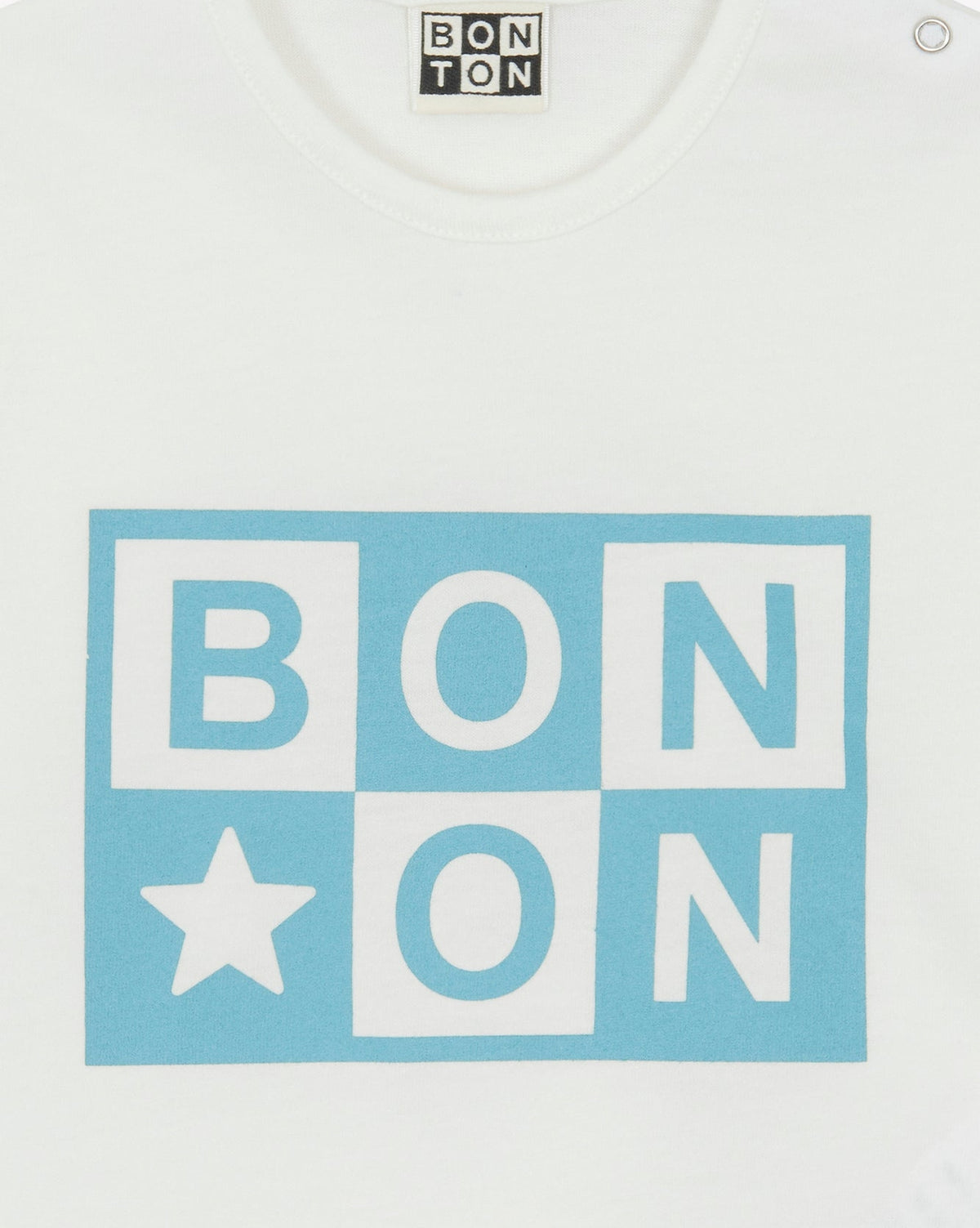Bonton logo Tuba T-shirt in cotton - Hammock White