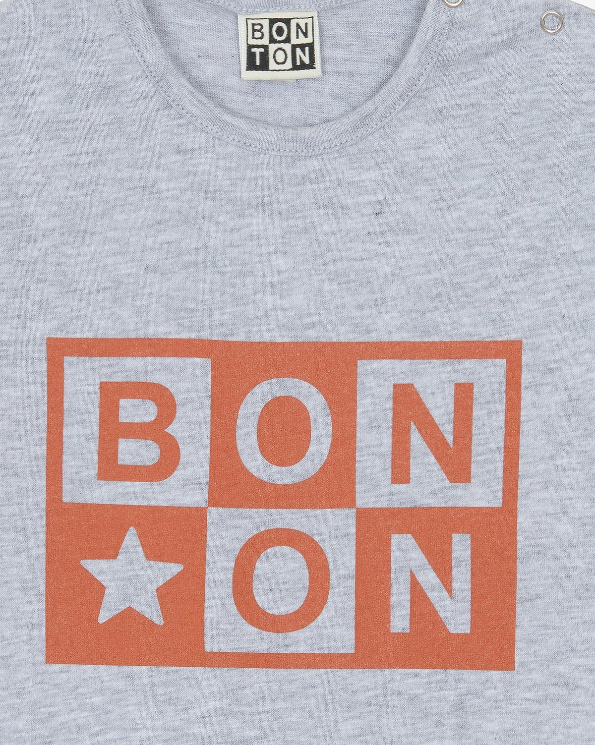 Bonton logo Tuba T-shirt in cotton - Heather Grey