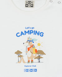 Tuba cotton camping T-shirt - White Hammock