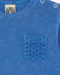 T-shirt Lexie en coton - Bleu Méditerranée