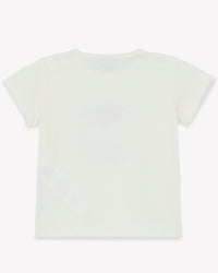 Tuba pizza cotton T-shirt - Ecru Bonton