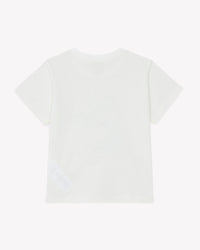 "Fire Camp" printed Tubo T-shirt in cotton - Hammock White