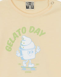 "Gelato Day" illustrated Tuba T-shirt in cotton - Limonade