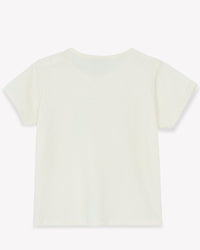 T-shirt Tuba illustration "Ma petite crevette" en coton - Ecru Bonton
