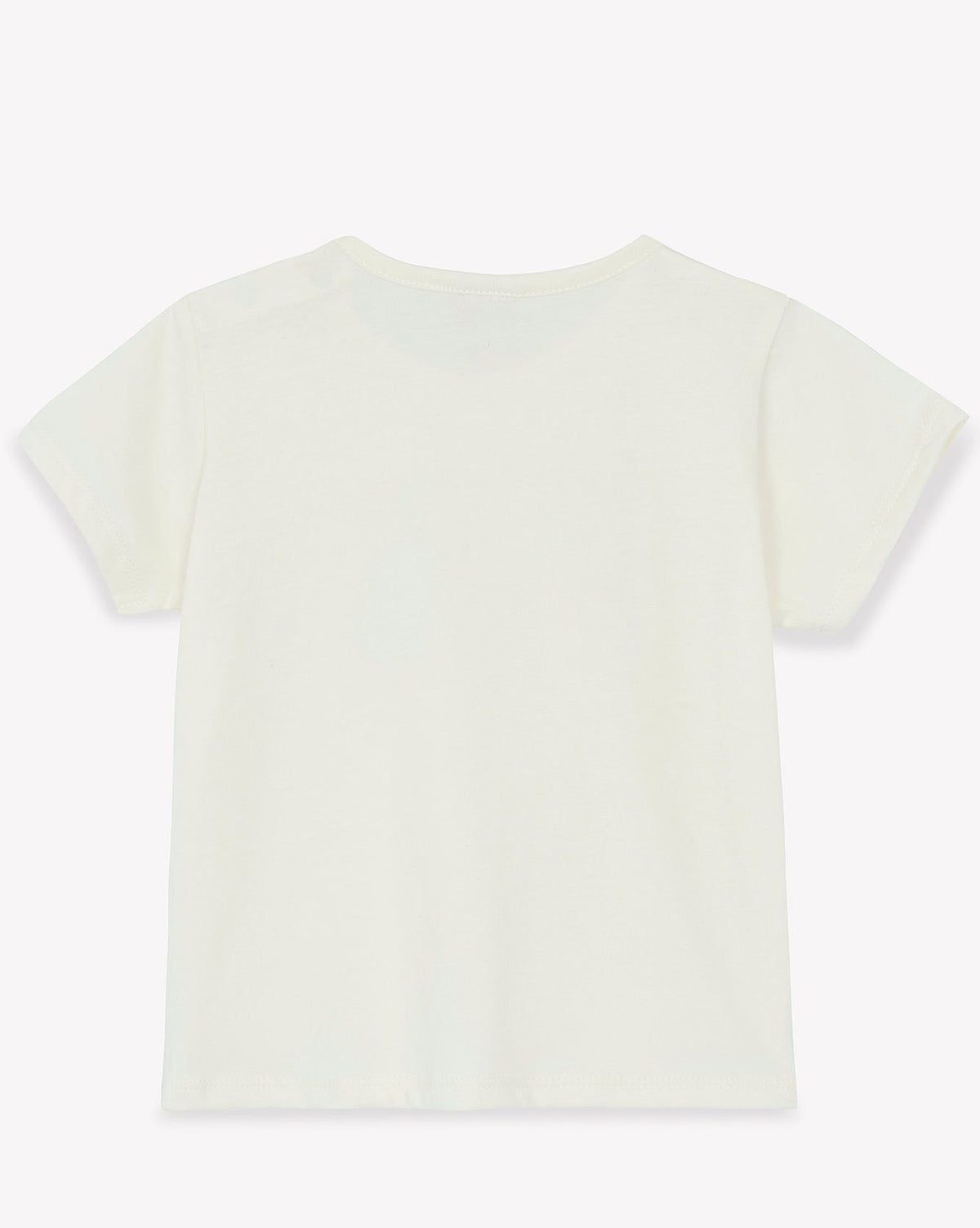 T-shirt Tuba illustration "Ma petite crevette" en coton - Ecru Bonton