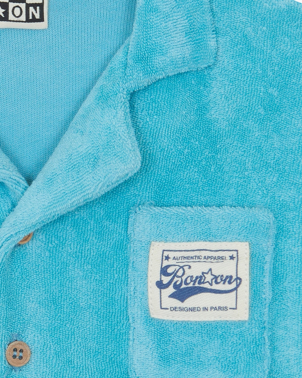 Livio cotton polo shirt - Blue Fish