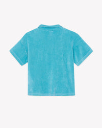 Livio cotton polo shirt - Fish Blue