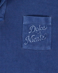 Polo Livio en coton - Bleu Méditerranée