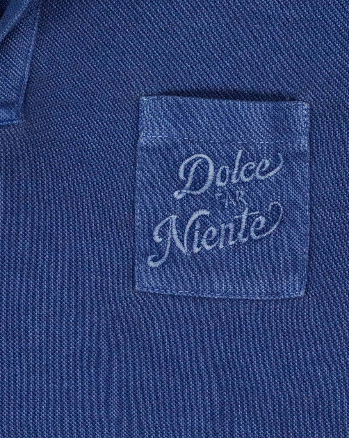 Polo Livio en coton - Bleu Méditerranée