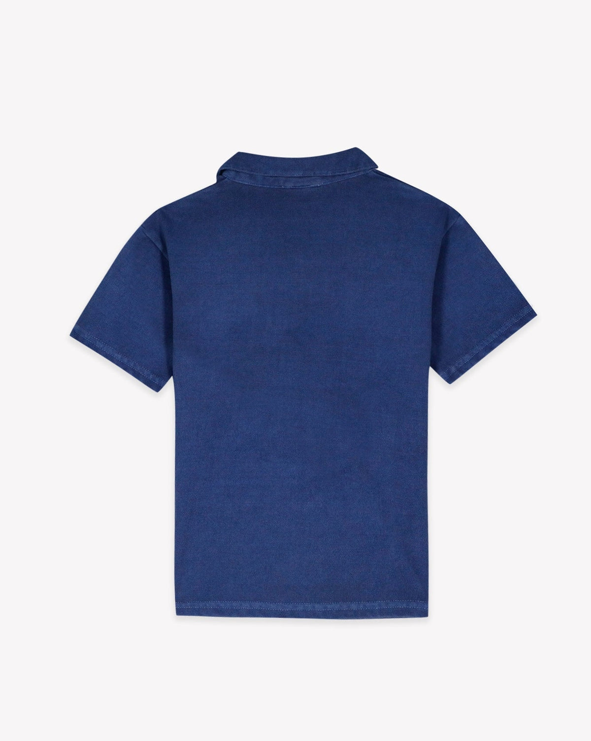 Polo Livio en coton - Bleu Méditerranée
