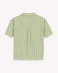 "Las Vegas" striped cotton shirt - Khaki stripes