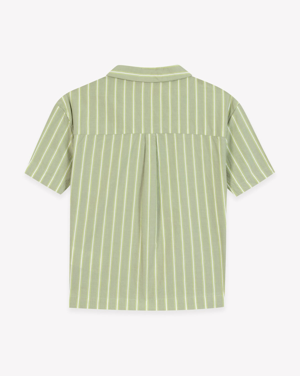 "Las Vegas" striped cotton shirt - Khaki stripes
