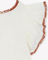 Top Lolita en coton - Ecru Bonton