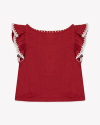 Top Lolita en coton - Rose Vespa