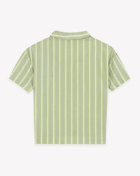 "Las Vegas" striped cotton shirt - Khaki stripes