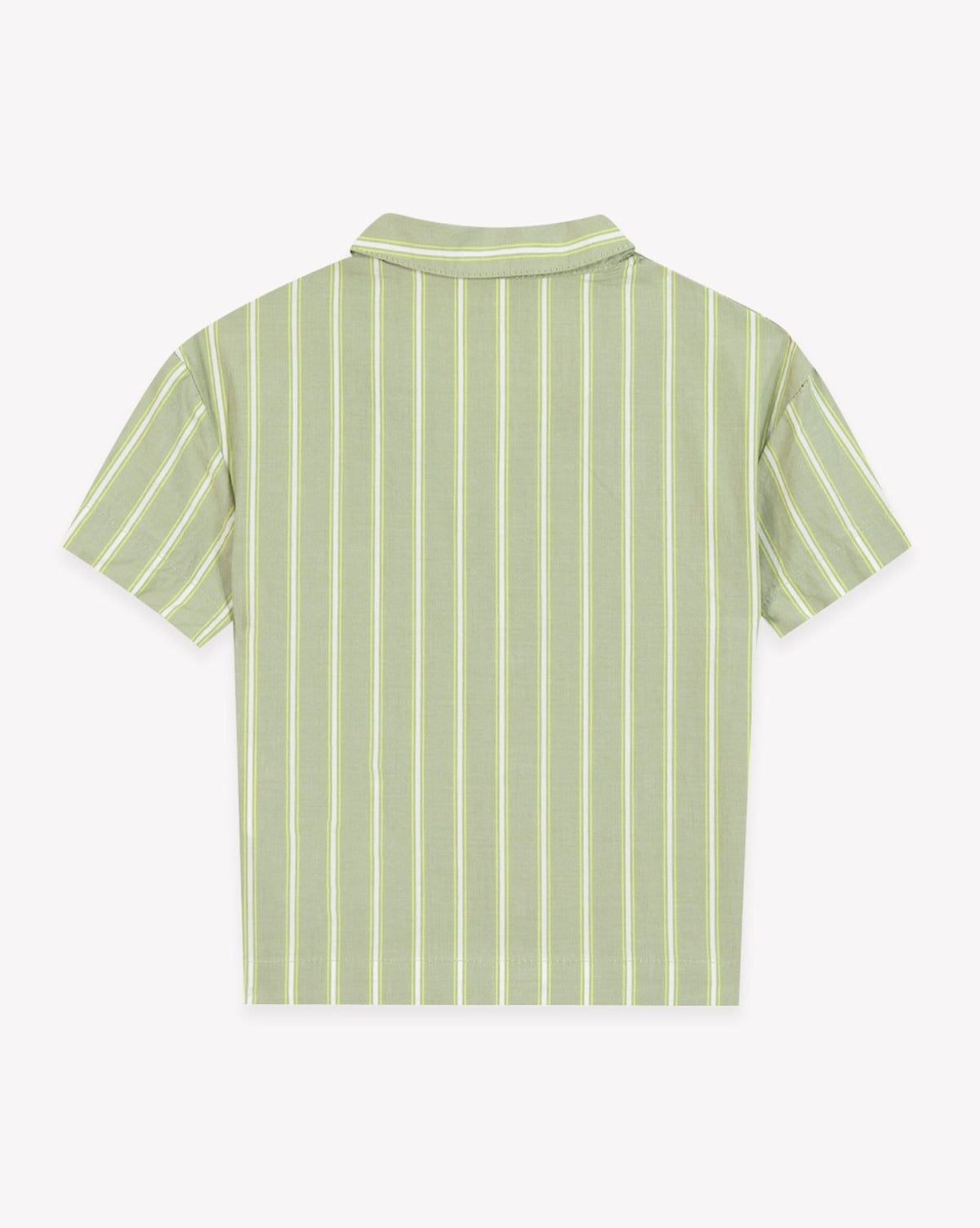 "Las Vegas" striped cotton shirt - Khaki stripes