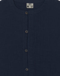Linde cotton shirt - Midnight Blue