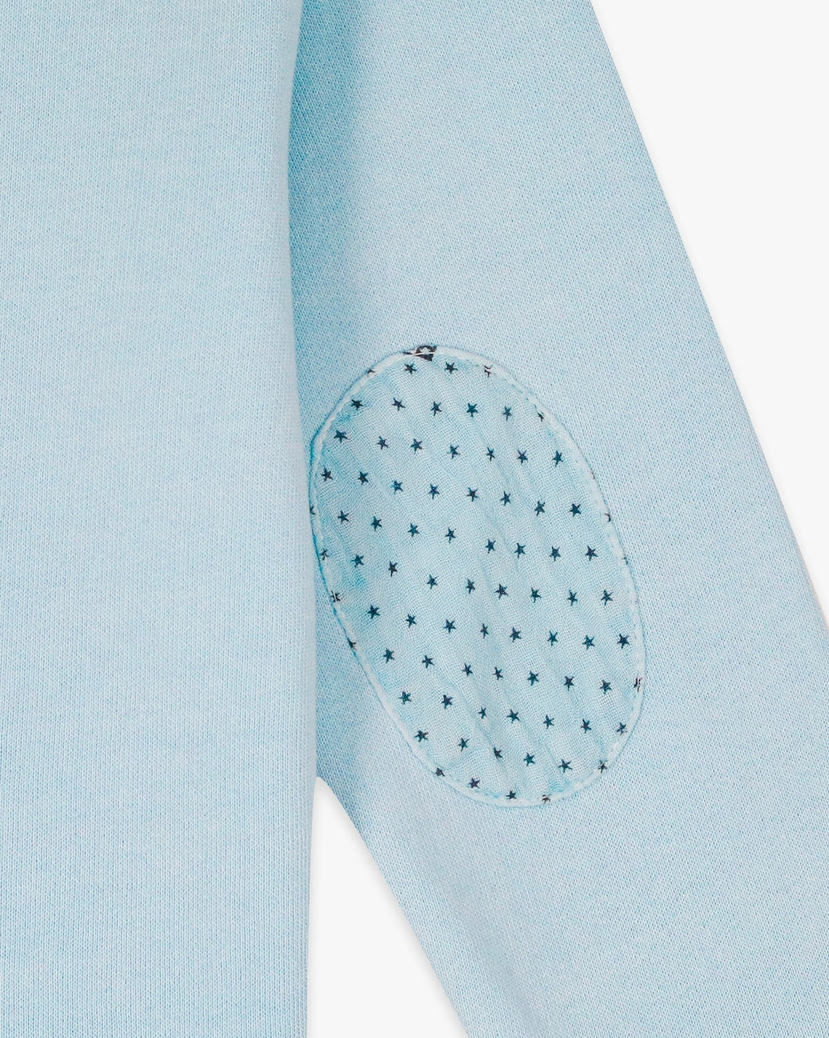 Overdyed cotton ‘Smile’ sweatshirt - Aqua