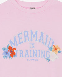 Lys ‘Mermaid’ illustrated cotton sweatshirt - Bubble Pink
