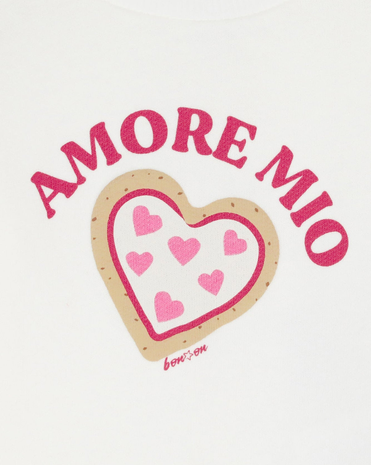 Lys ‘Amore Mio’ illustrated cotton sweatshirt - Ecru Bonton