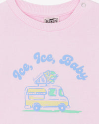 Lys "Ice Baby" cotton sweatshirt - Bubble Pink