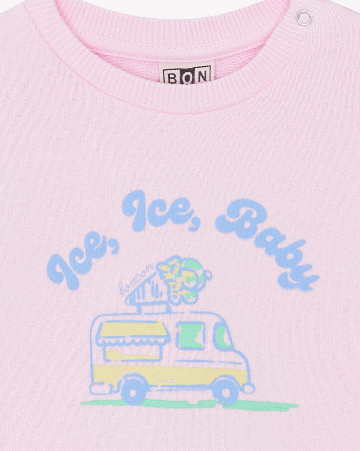 Lys "Ice Baby" cotton sweatshirt - Bubble Pink