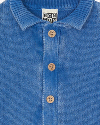 Lucien cotton cardigan - Mediterranean Blue