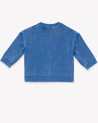 Lucien cotton cardigan - Mediterranean Blue