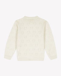 Lilet openwork cotton cardigan - Ecru Bonton