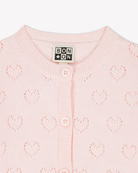 Lilet openwork cotton cardigan - Perfect Pink