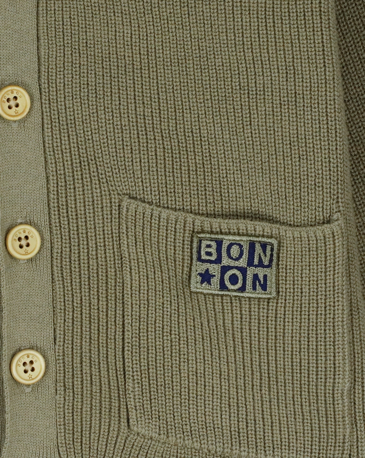 Lorenzo cotton cardigan - Kayak Khaki