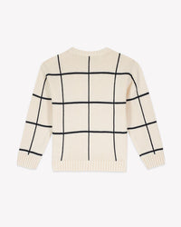 Misty Bonton logo checked cotton jumper - Ecru Bonton