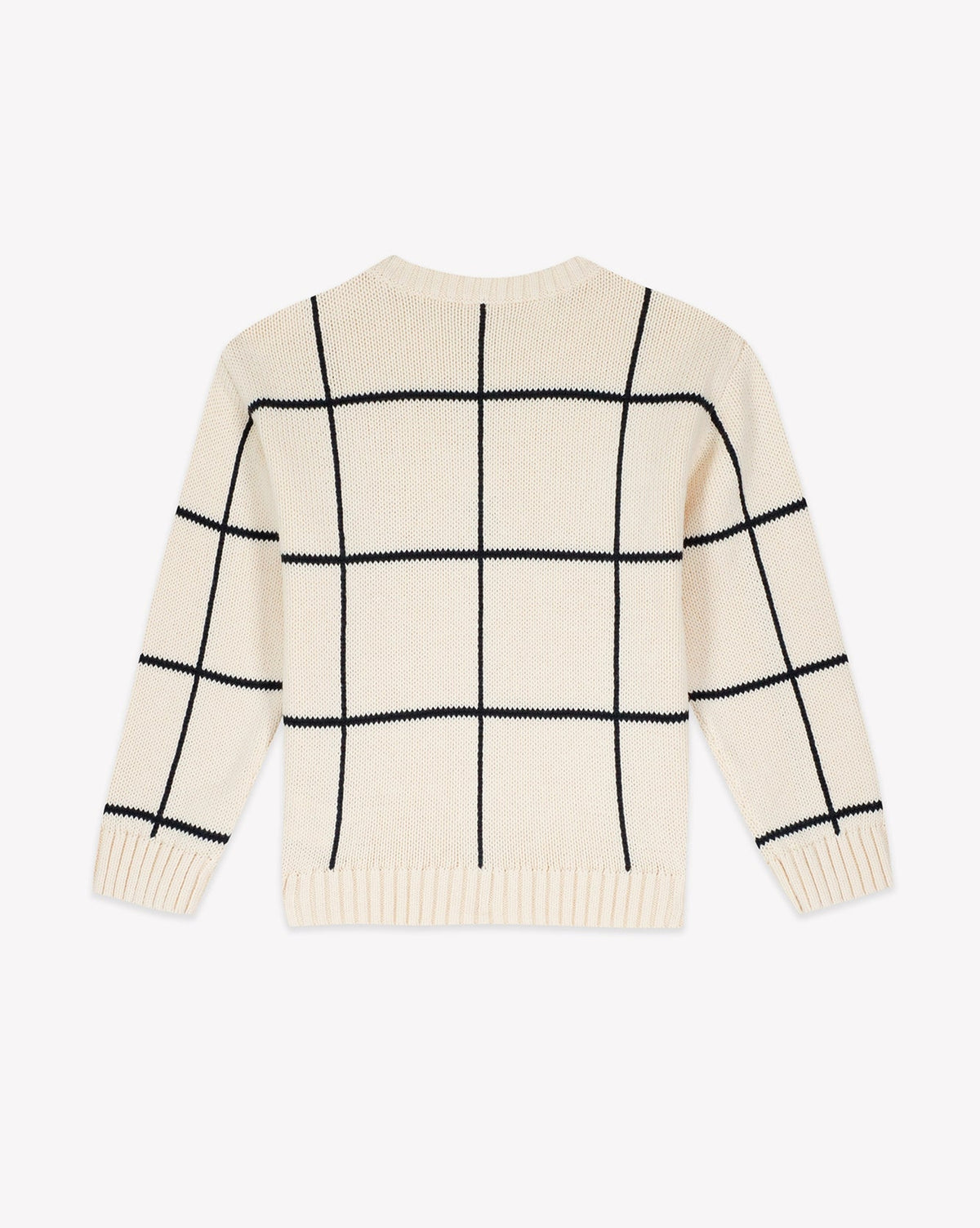 Misty Bonton logo checked cotton jumper - Ecru Bonton