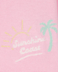 Lola ‘Sunshine Coast’ cotton cardigan - Bubble Pink