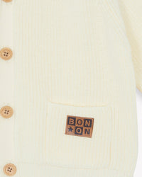 Lorenzo cotton cardigan - Ecru Bonton