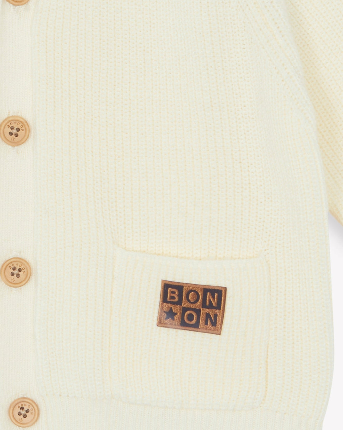 Lorenzo cotton cardigan - Ecru Bonton