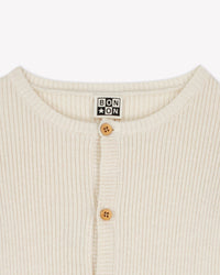 Paminot woollen cardigan - Ecru Bonton