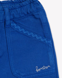 Lino cotton trousers - Crazy Blue