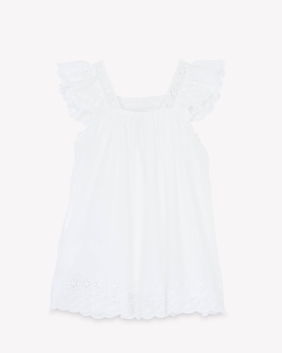 Laura cotton dress - Ecru Bonton